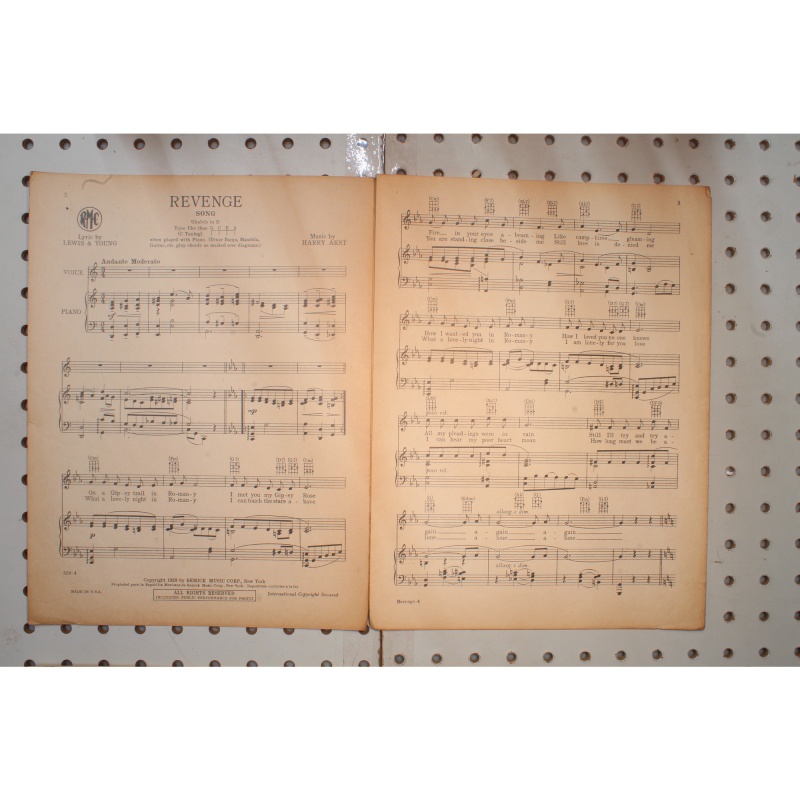 1928 - Revenge Dolores del Rio - Sheet Music