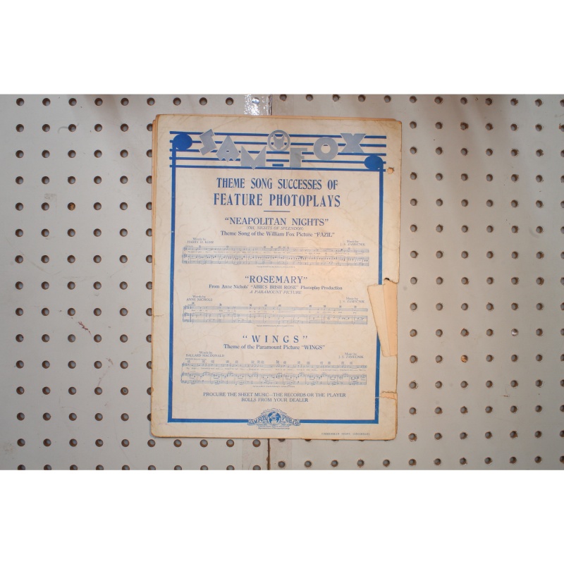 1928 - Redskin theme song - Sheet Music