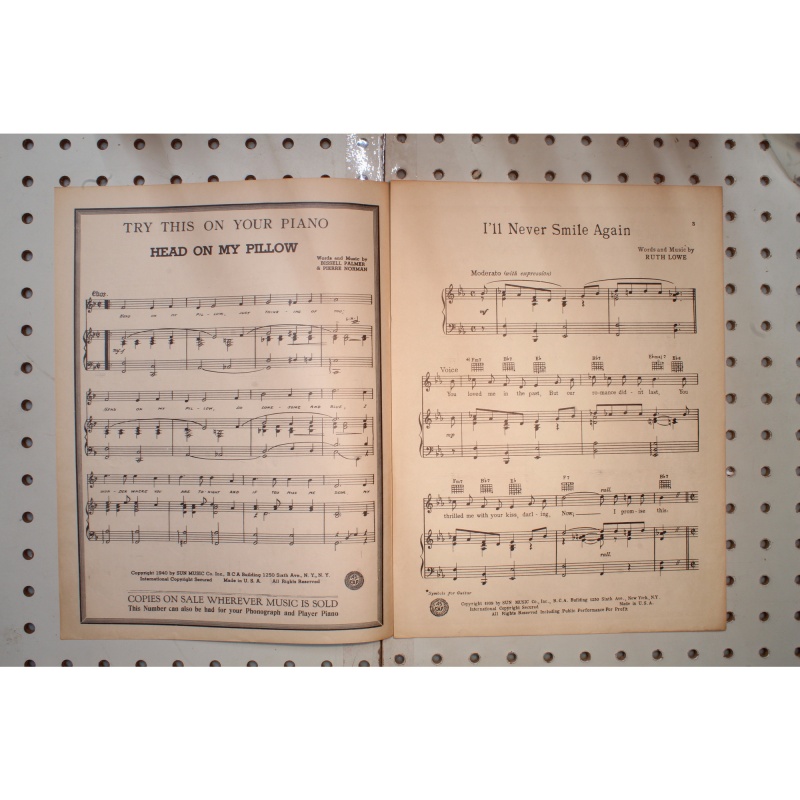 1940 - Ill never smile again Tommy Dorsey - Sheet Music