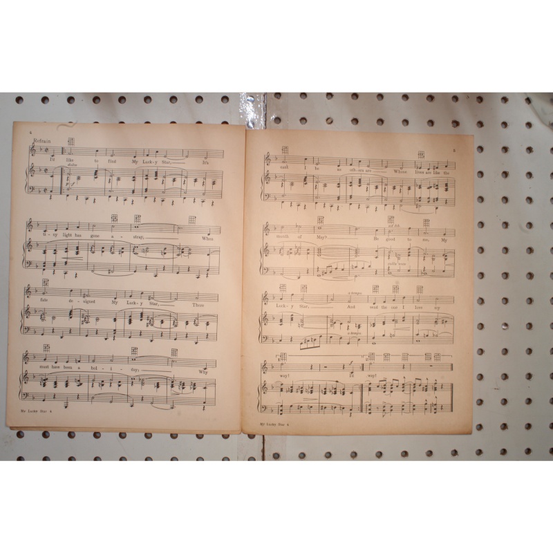 1928 - Follow thru my lucky star - Sheet Music