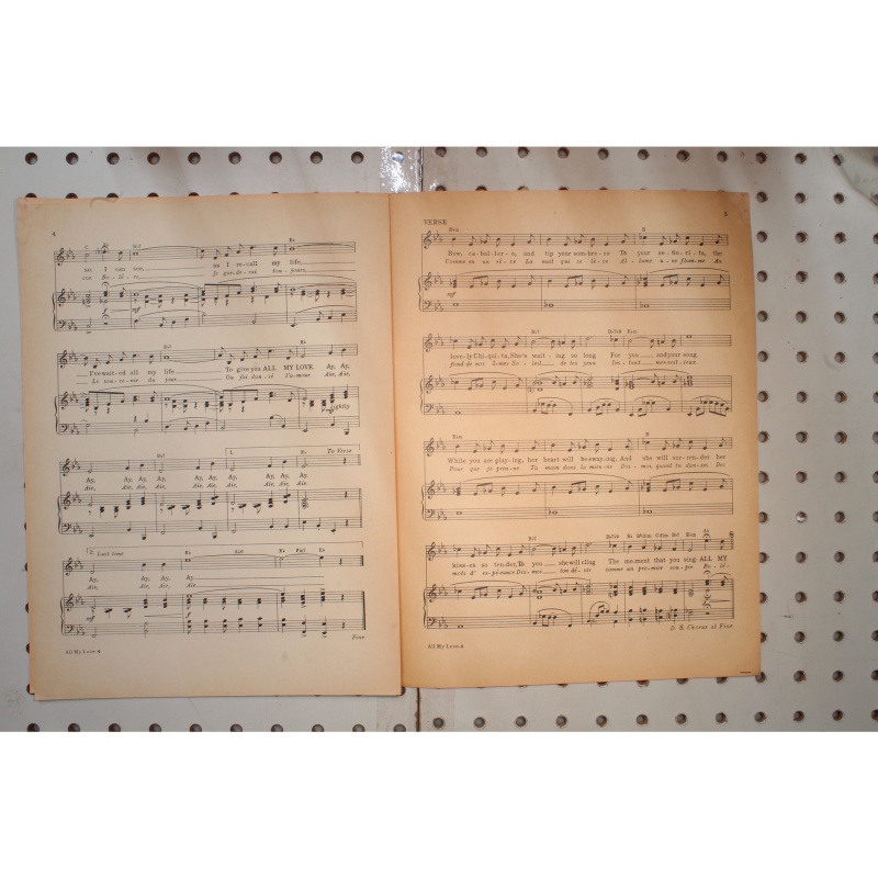 1948 - All my love French title bolero - Sheet Music