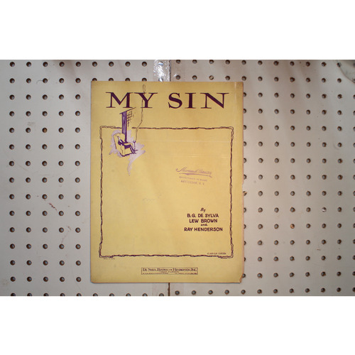 1929 - My sin - Sheet Music