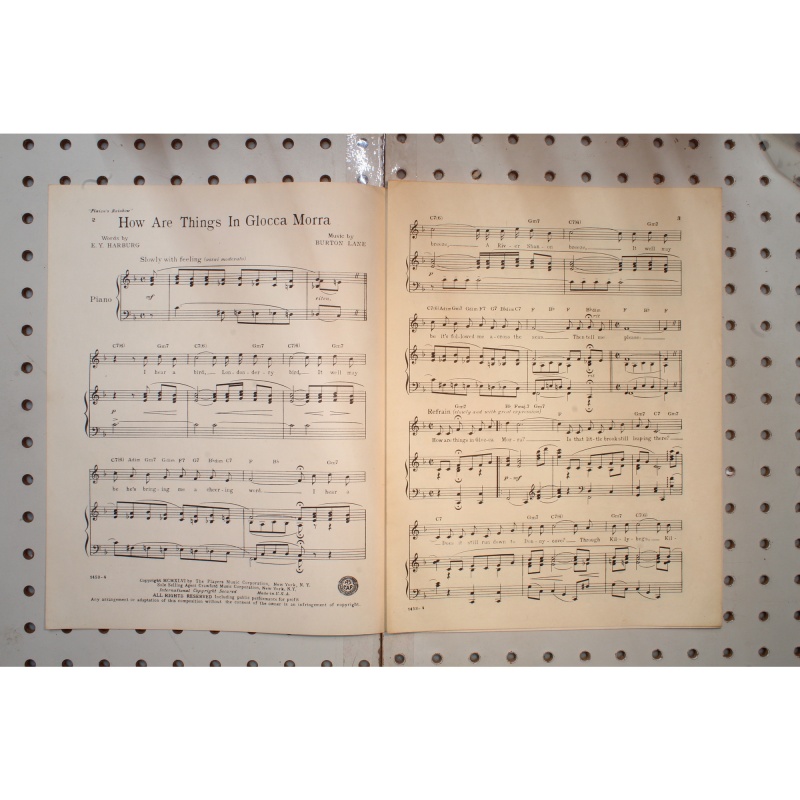 1946 - How are things in Glocca Morra Finians Rainbow - Sheet Music