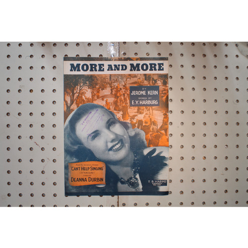 1944 - More and more cant help singing Deanna Durbin - Sheet Music