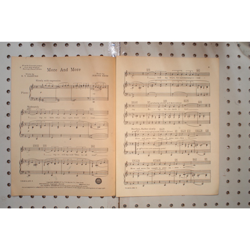 1944 - More and more cant help singing Deanna Durbin - Sheet Music