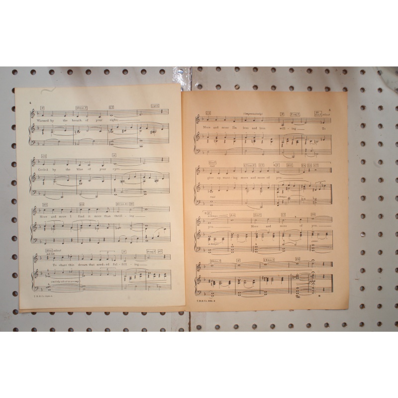 1944 - More and more cant help singing Deanna Durbin - Sheet Music
