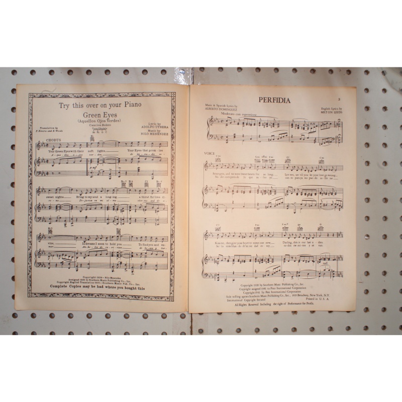 1929 - Perfidia Jimmy Dorsey - Sheet Music
