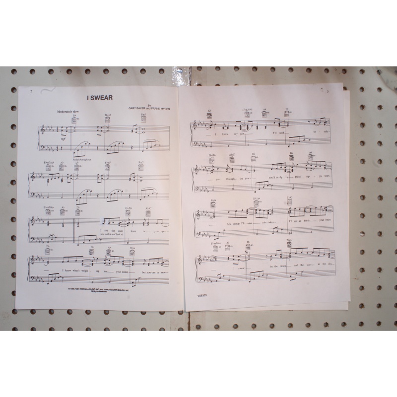 1993 - I swear John Michael Montgomery - Sheet Music