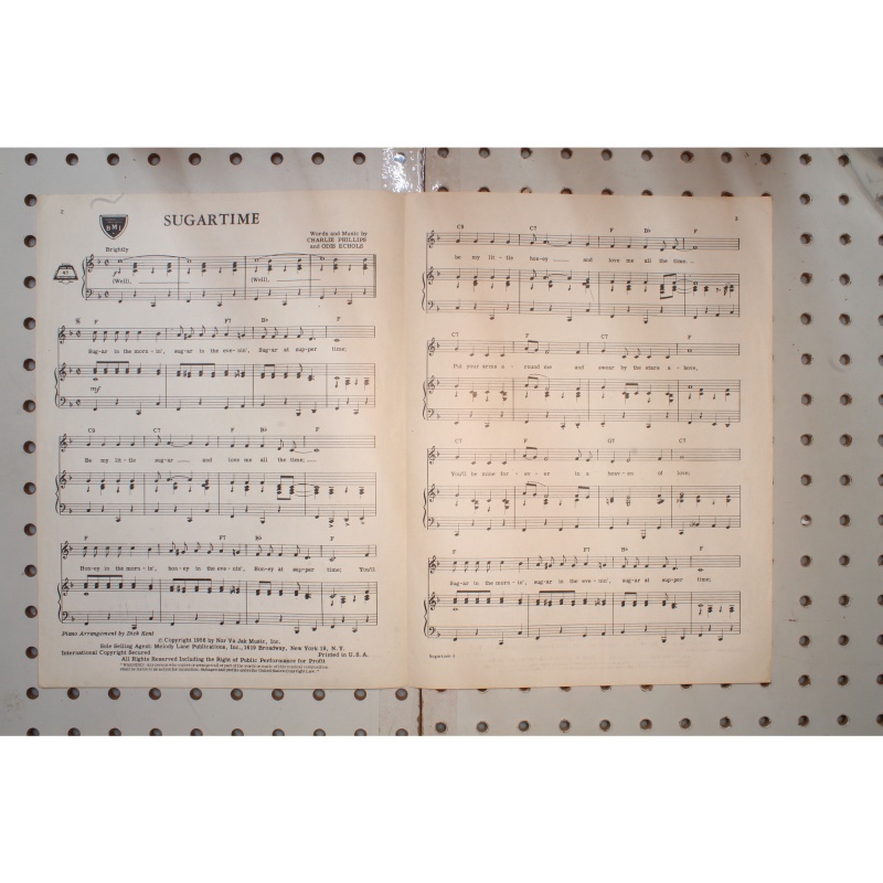 1956 - Sugar time McGuire sisters - Sheet Music