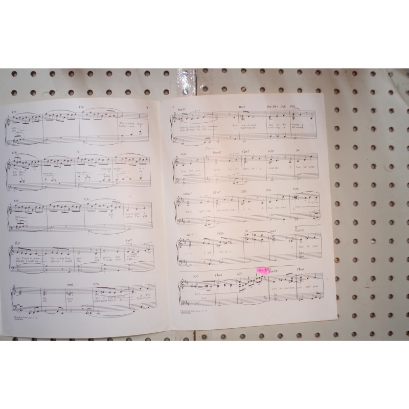 1987 - I live for your love Natalie Cole - Sheet Music