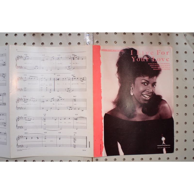1987 - I live for your love Natalie Cole - Sheet Music