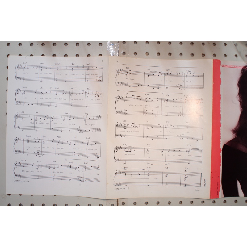 1987 - I live for your love Natalie Cole - Sheet Music