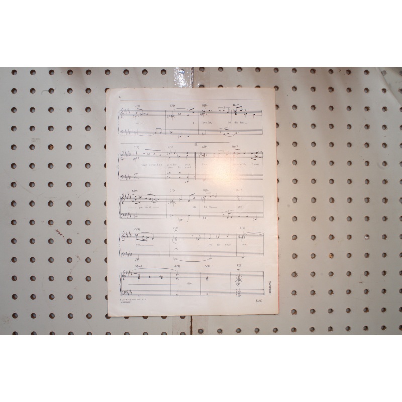 1987 - I live for your love Natalie Cole - Sheet Music