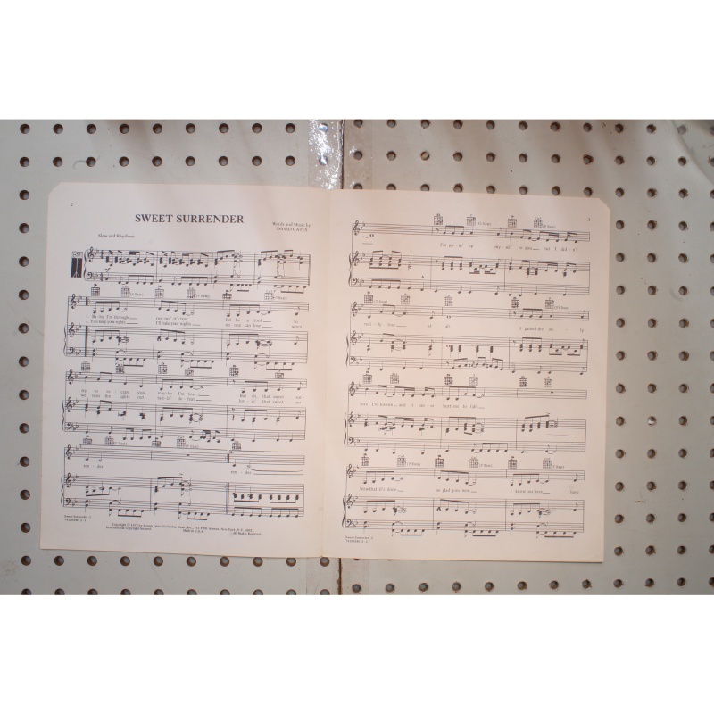1972 - Sweet surrender bread - Sheet Music