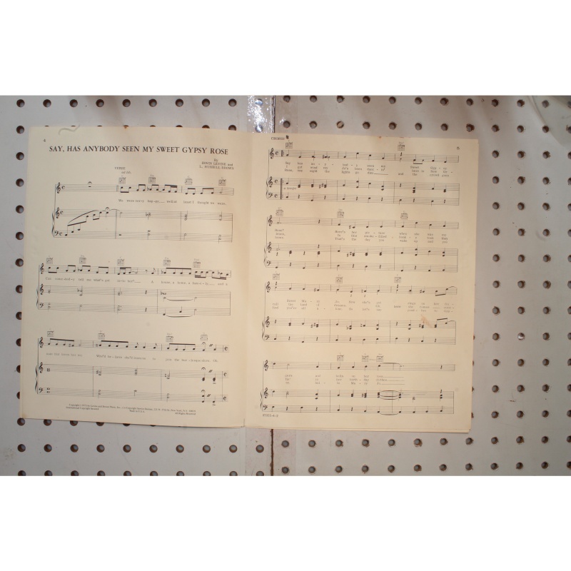 1973 - Say has anybody seen my sweet Gypsy Rose Tony Orlando - Sheet Music