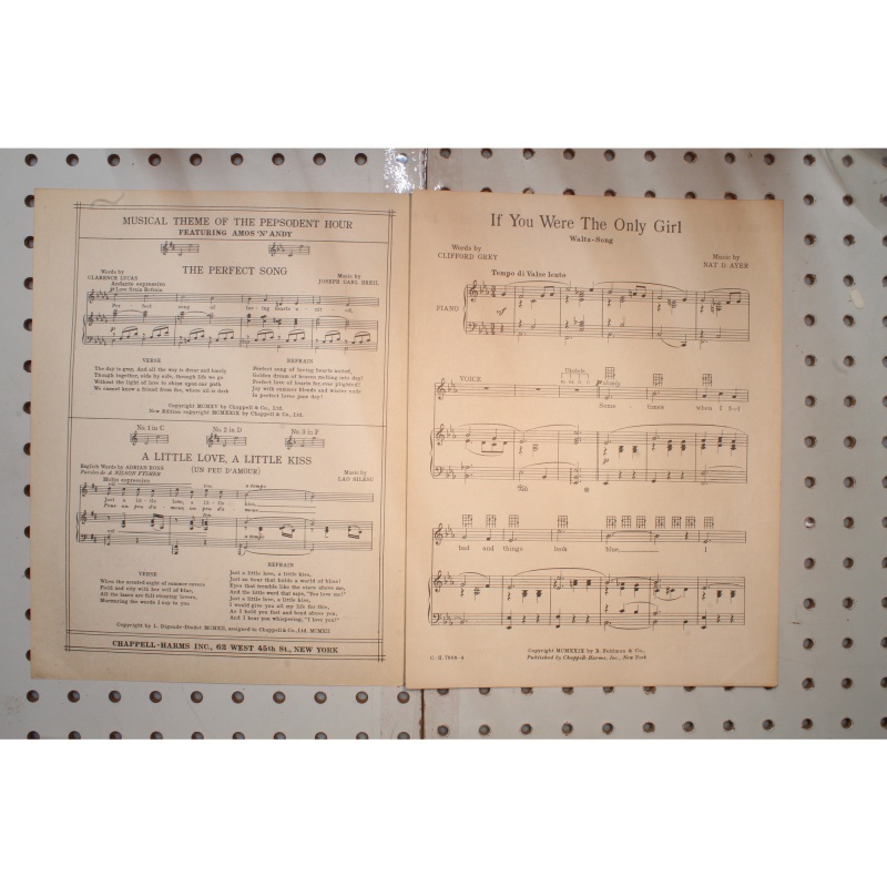 1929 - If you are the only girl Rudy Vallee - Sheet Music