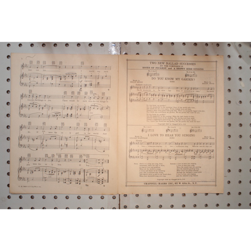 1929 - If you are the only girl Rudy Vallee - Sheet Music