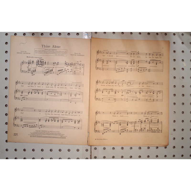1929 - Thine alone the great Victor Herbert - Sheet Music