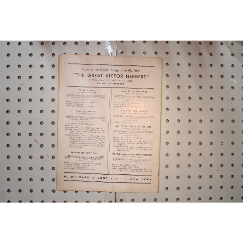 1929 - Thine alone the great Victor Herbert - Sheet Music