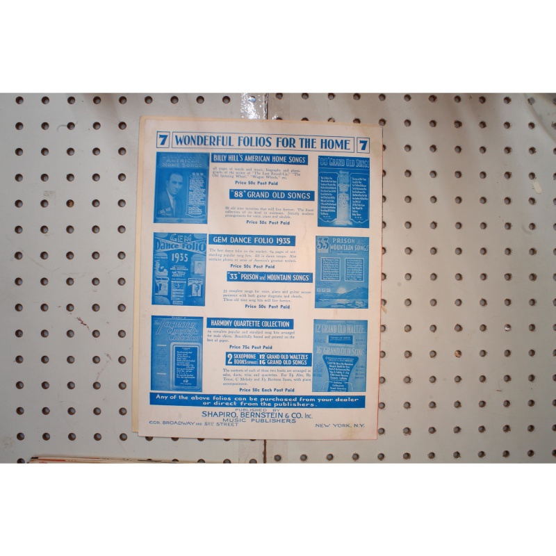 1936 - The glory of love Sophie Tucker - Sheet Music