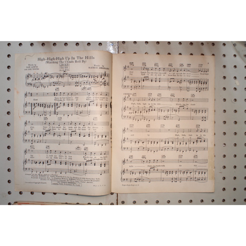 1926 - High High High  up in the hills - Sheet Music