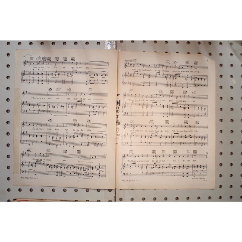 1926 - High High High  up in the hills - Sheet Music
