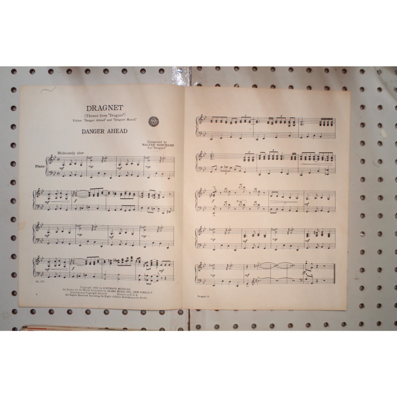 1953 - Dragnet theme - Sheet Music