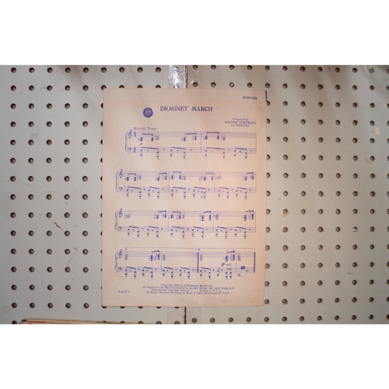 1953 - Dragnet theme - Sheet Music