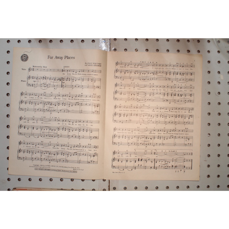 1948 - Far away places - Sheet Music