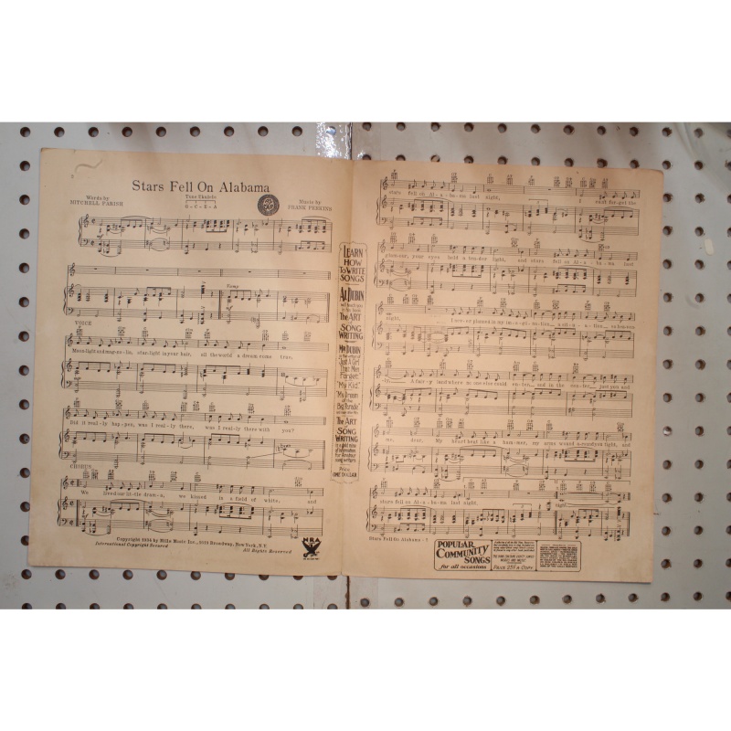 1934 - Stars fell on Alabama little Jack little - Sheet Music