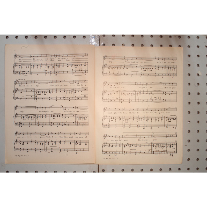 1924 - My day will come when your days gone - Sheet Music