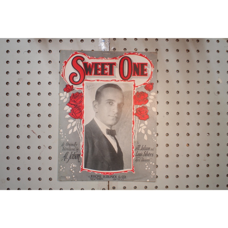 1923 - Sweet One AL Jolson - Sheet Music