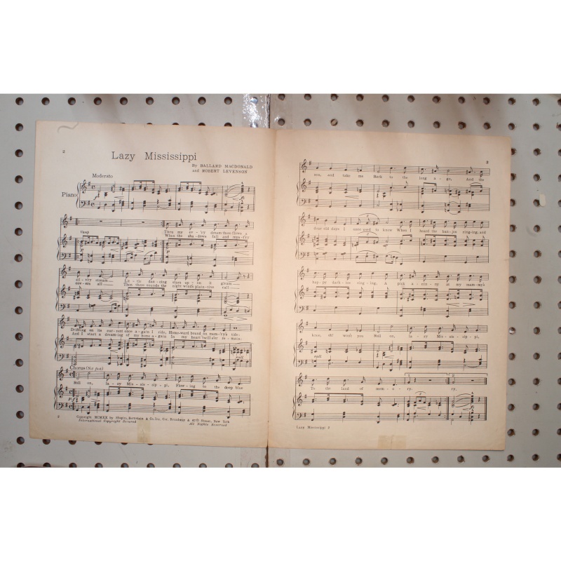 1920 - Lazy Mississippi - Sheet Music