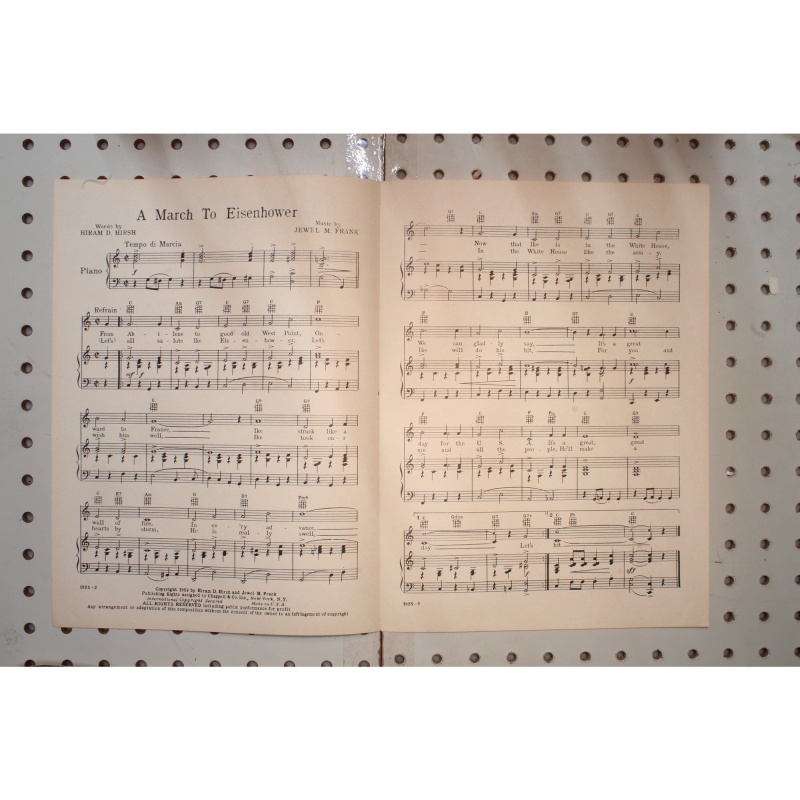 1953 - A march to Eisenhower - Sheet Music