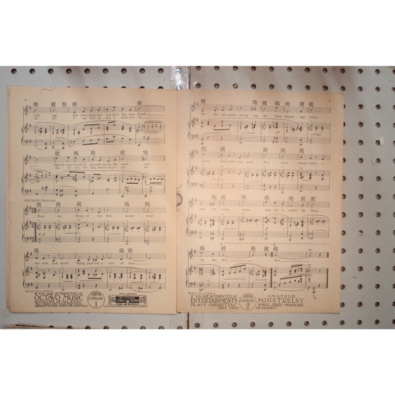 1929 - My song of the Nile drag - Sheet Music