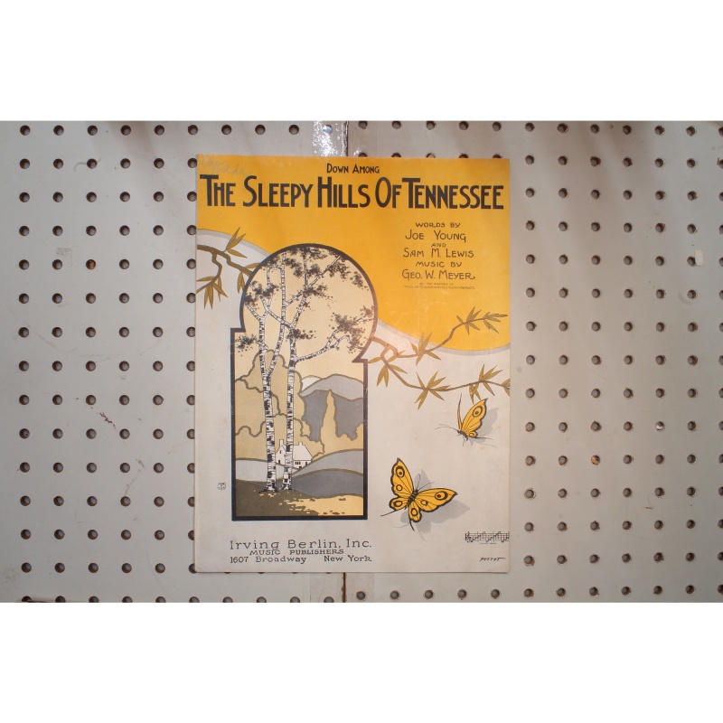 1922 - The sleepy hills of Tennessee - Sheet Music