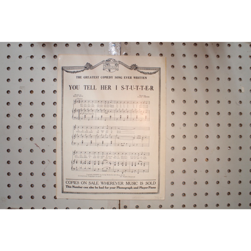 1922 - The sleepy hills of Tennessee - Sheet Music