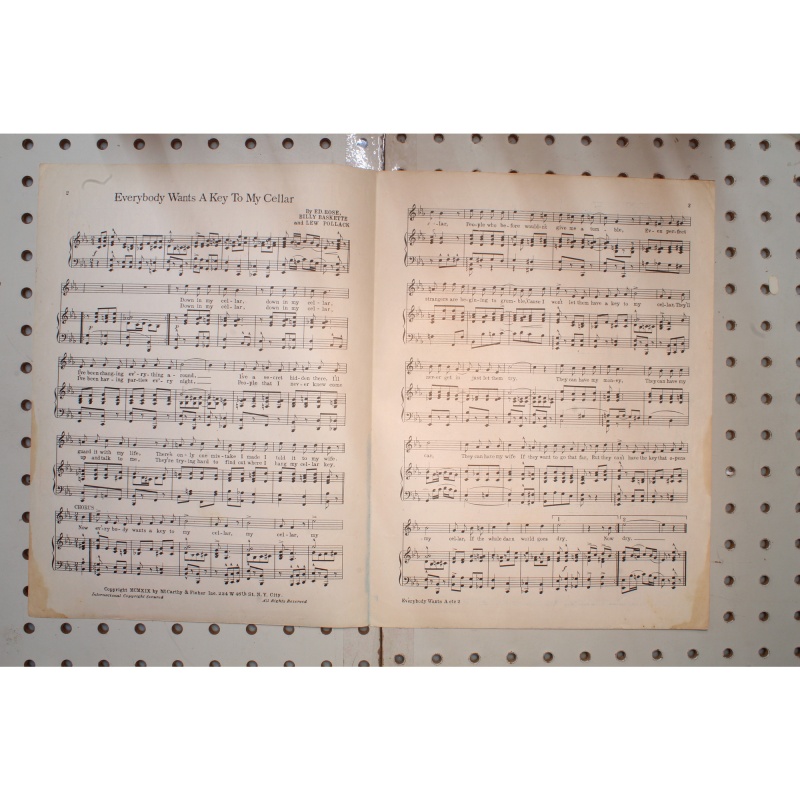 1919 - Everybody wants a key to my cellar - Sheet Music