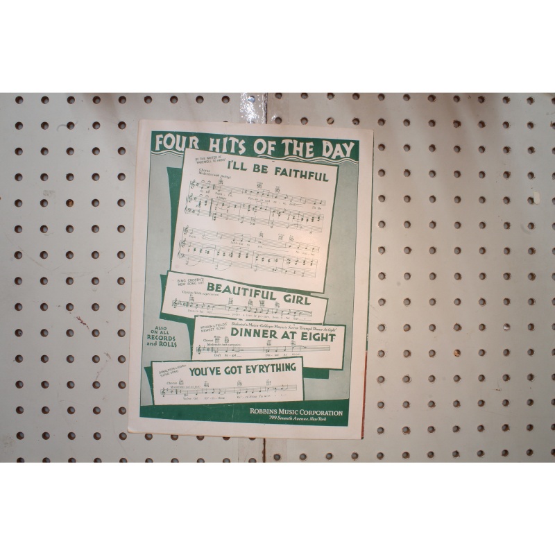 1933 - sittin on a log pettin my dog - Sheet Music