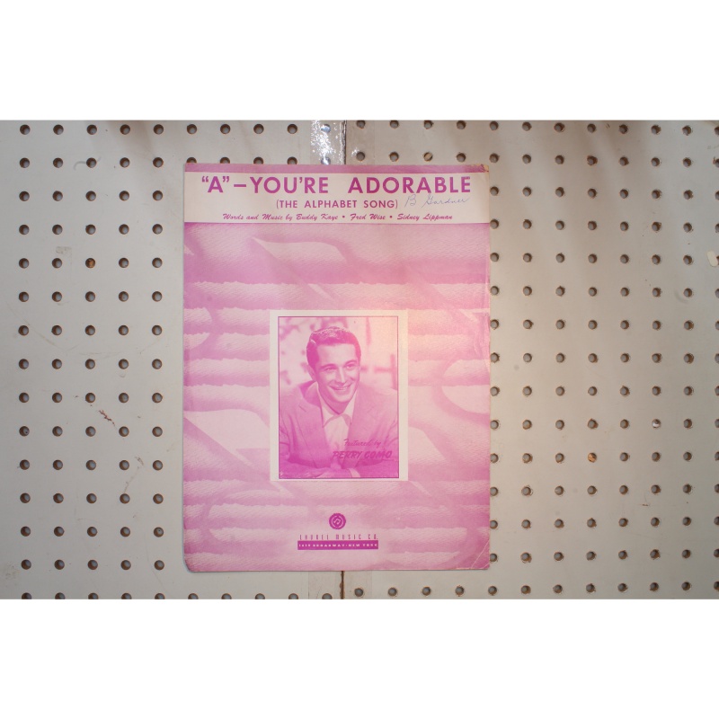 1948 - A youre adorable Perry Como - Sheet Music