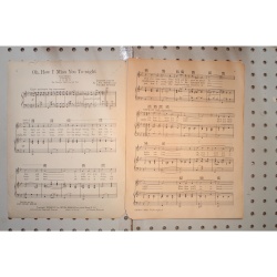1924 - oh how I miss you tonight - Sheet Music