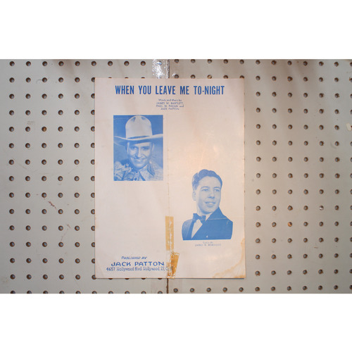 1937 - When you leave me tonight - Sheet Music