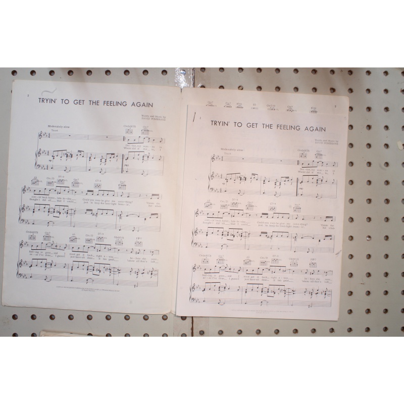 1974 - Trying to get the feeling again Barry Manilow - Sheet Music