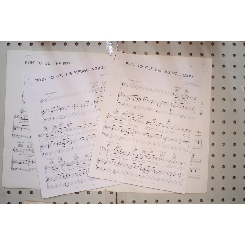 1974 - Trying to get the feeling again Barry Manilow - Sheet Music