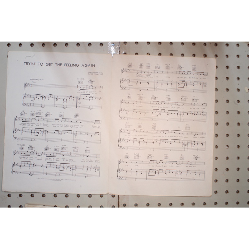 1974 - Trying to get the feeling again Barry Manilow - Sheet Music