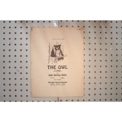 1913 - The owl John Barnes Wells - Sheet Music