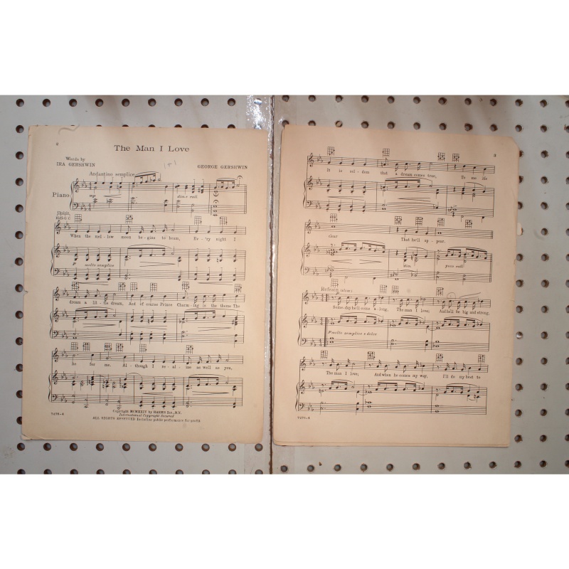 1924 - The man I love George Gershwin - Sheet Music