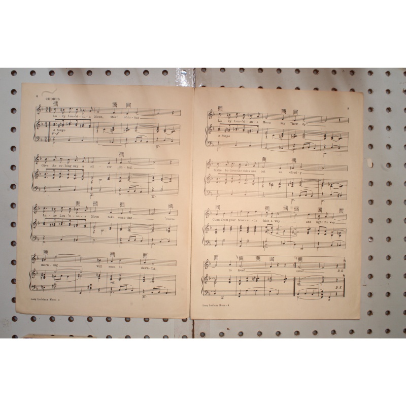 1930 - Lazy Louisiana moon - Sheet Music