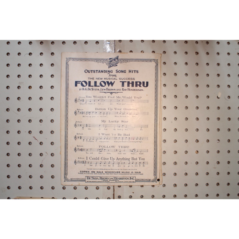 1928 - Button up your overcoat follow thru - Sheet Music