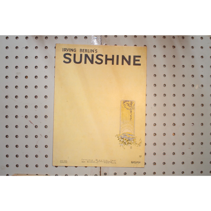 1928 - Sunshine Irving Berlin - Sheet Music